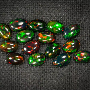 New Product Ethical Mined Black Opal Oval Cab High <b>Dome</b> Smooth Finish 7x9MM Size Selection Jewelry Designer Supplier From Italy - Product Image 1