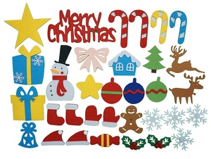 Decorazione natalizia bambino regalo <span class=keywords><strong>di</strong></span> <span class=keywords><strong>Natale</strong></span> in feltro <span class=keywords><strong>albero</strong></span> <span class=keywords><strong>di</strong></span> <span class=keywords><strong>natale</strong></span> con 33 pz ornamenti fai <span class=keywords><strong>da</strong></span> te appesa a <span class=keywords><strong>parete</strong></span> <span class=keywords><strong>albero</strong></span> <span class=keywords><strong>di</strong></span> <span class=keywords><strong>Natale</strong></span> - Product Image 4