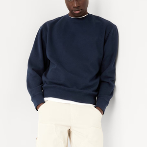 Sweat-shirt polaire d'hiver 100 % coton pour homme, personnalisable avec logo brodé, coupe oversize, col ras du cou, épaules tombantes, respirant, vente en gros - Product Image 3