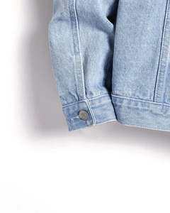 Veste en jean StoneWash à logo personnalisé de qualité supérieure pour hommes, manteau en jean classique en coton, Streetwear OEM - Product Image 5