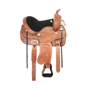 Sillín de caballo de salto de cuero de color personalizado recién llegado, conocido como sillín de carreras de caballos, sillín sintético - Product Image 4