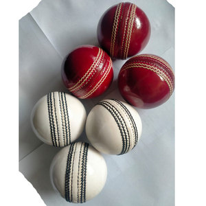 Balles de cricket en cuir de qualité supérieure professionnelles Offre Spéciale/nouvelle arrivée couleur personnalisée et balles dures de cricket professionnelles de logo - Product Image 3