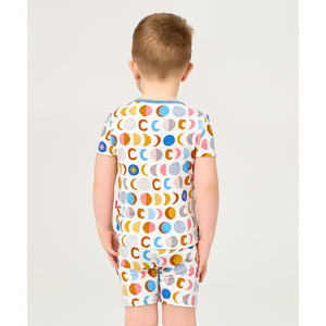 Ensembles de pyjamas à manches courtes d'été pour tout-petits en tissu viscose de bambou tricoté - Product Image 4