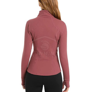 Custom Logo Full Zipper Breathable <b>Jacket</b> Slim Fit Gym Fitness <b>Jacket</b> <b>Yoga</b> Women Long Sleeve Gym <b>Jackets</b> - Product Image 2