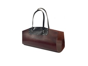 Handmade Cow Hide Leather Firewood <b>Carrier</b> Vintage Wooden LLR-0031 Log <b>Holder</b> Best Real Leather Firewood Storage <b>Bag</b> - Product Image 2