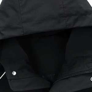 แจ็คเก็ตกลางแจ้งบุนวมมีฮู้ดสำหรับทุกเพศเสื้อโค้ทกันลมไนลอนลำลองระบายอากาศได้ดีย้อมธรรมดาด้านหน้าปรับแต่งได้ขนาดพลัสไซส์ - Product Image 3