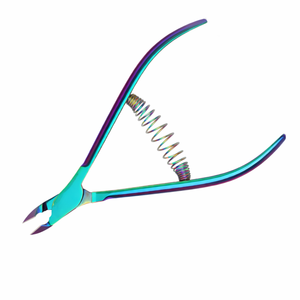 Cortacutículas Profesional de Acero Inoxidable Arcoíris, Cortador de Cutículas Ultra Afilado y Duradero, Herramienta de Manicura y Pedicura Doble - Product Image 1