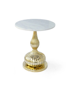 Metal Leg <b>Side</b> Coffee <b>Table</b> <b>Top</b> <b>Side</b> Bedside Cabinet Round <b>Table</b> Gold Round <b>Marble</b> 2024 New Living Room Modern Luxury - Product Image 1