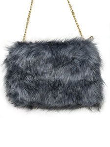 <b>Winter</b> Luxury Large Faux Fur Tote Bag for Women Soft Plush Fluffy Crossbody Shoulder Purses with Two Handles Chain <b>Decoration</b> - Product Image 3