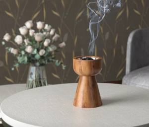 Quemador de incienso Madkhan de madera hecho a mano más vendido para oficina en casa y meditación diseño elegante y duradero de la India - Product Image 3