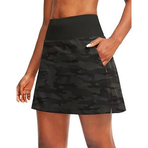 Falda DE TENIS informal para mujer, Mini pantalones cortos interiores sólidos de tela elástica para verano, para partidos de corte, entrenamiento diario, movimiento al aire libre - Product Image 5