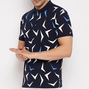 Polo de punto de calidad superior para hombre, diseño de golf personalizado, nuevo estilo, polos de impresión por sublimación en blanco - Product Image 3