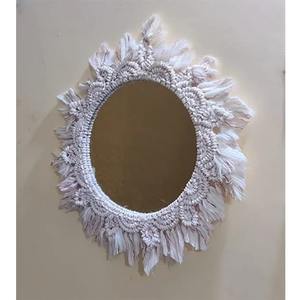 ที่แขวนกระจกทำมือสไตล์มาคราเม่ งานฝีมือ ผ้าฝ้ายทอมือ ตกแต่งผนัง สำหรับห้องนั่งเล่น ห้องนอน - Product Image 4