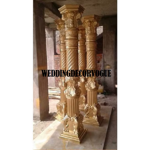 Columnas de Fibra para Bodas Indias Tradicionales, Mandap Elegante, Decoración de Bodas Hindúes, Exclusivo Juego de Columnas de Fibra, Francia - Product Image 3