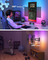 Soporte de Pared para TV con Movimiento Completo, Rotación de 360 Grados, Inclinación y Giro, para Monitores LED/LCD de 13-42 Pulgadas, Capacidad de 44 lb, VESA 200x200, Kit