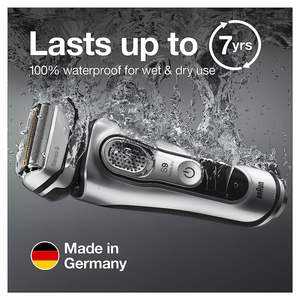 Afeitadora Eléctrica Impermeable para Hombre, Rasuradora de Lámina para Afeitado en Seco y Húmedo, Recortadora de Barba, Limpieza y Cuidado Personal, Estuche de Viaje - Plateado Alemán - Product Image 3