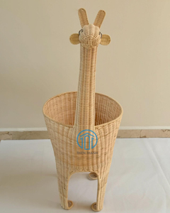 Giraffe Shaped Storage <b>Basket</b> Eco-friendly Rattan <b>Toys</b> <b>Baskets</b> Rattan <b>Basket</b> for Kid's Room Made in Vietnam with Wholesale Price - Product Image 5