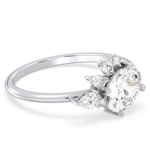 Bagues de fiançailles REYES en or massif 14 carats avec moissanite certifiée GRA pour femmes, cadeaux de mariage et d'anniversaire hip-hop, bijoux fins - Product Image 3