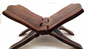 Modern Design Wooden Rehal Holy <b>Book</b> Stand Pure Sheesham Wood for Comfortable Reading of Rahal <b>Books</b> - Product Image 2