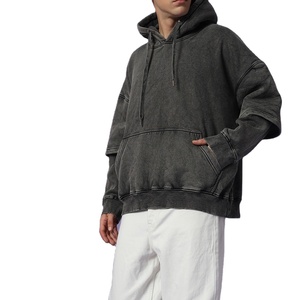 Sweat à capuche personnalisé OEM pour homme en molleton 100 % coton – Écologique, séchage rapide, respirant, anti-boulochage, coupe-vent, anti-plis, 430g - Product Image 4
