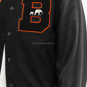 Mới Đến Tùy Chỉnh Cưỡi Ngựa Đẹp Thêu <span class=keywords><strong>100</strong></span>% Len Cơ Thể Người Đàn Ông Máy Bay Ném Bom Varsity Áo Khoác - Product Image 5