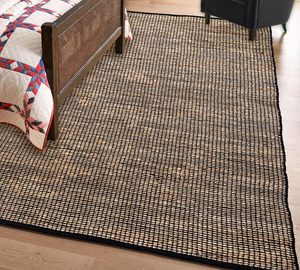 Alfombras para sala de estar de alta calidad para interiores Alfombras tejidas hechas a mano de material de yute y algodón 100% a la venta - Product Image 2