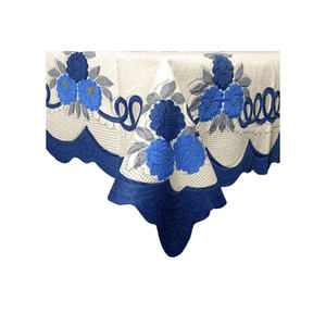 Precio al por mayor diseño de flores de algodón puro personalizado de lujo bordado manteles de boda - Product Image 2