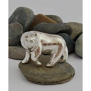 รูปปั้นหมีขั้วโลกแบบมินิมอลอุปกรณ์ตกแต่งโต๊ะรูปปั้นหมีเงินตกแต่งบ้านของขวัญสำหรับสะสม - Product Image 6