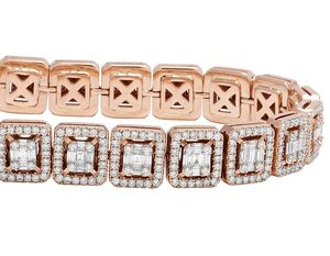 New Arrival Hip Hop S925 <b>Silver</b> Baguette VVS Moissanite Diamond Iced Out <b>Bracelet</b> For Men - Product Image 4