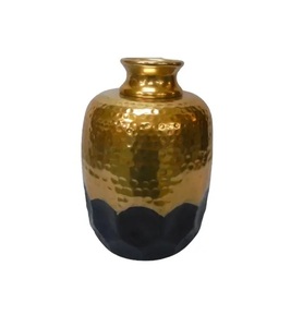 แจกันดอกไม้อลูมิเนียมชุบนิกเกิลหยาบตกแต่งบ้านสไตล์คลาสสิกแฮนด์เมด - Product Image 1