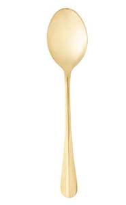 Ensemble de couverts de mariage en acier inoxydable poli mat, cuillère, fourchette, couteau, bestek, couleur or portugais - Product Image 6