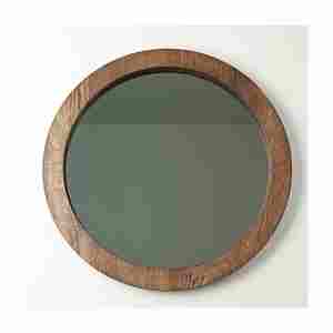 Offre spéciale Cadre en bois rond moderne sur mesure Miroir mural de haute qualité fabriqué à la main avec logo - Product Image 2