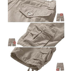 Pantalones Cortos Cargo Multibolsillos para Hombre, Estilo Urbano Informal, Cintura Elástica, Color Sólido, Estilo Urbano, Transpirables, de Secado Rápido, para Verano - Product Image 6
