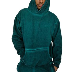 Sudadera con capucha de Terry francés con logotipo personalizado para hombre, ropa de calle, sudadera con bordado 3D del fabricante - Product Image 3