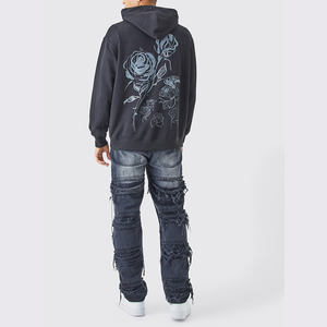 Sweats à capuche unisexes au design imprimé personnalisé Vente en gros New Street Fashion Heavyweight Unisex Couple Basics Hoodies - Product Image 4