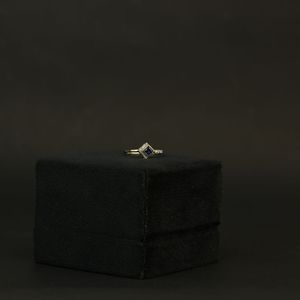 Bague en diamant de laboratoire de qualité supérieure, taille princesse, VS1, certifiée IGI, plaquée or rose, argent, bague de fiançailles, bague de mariage, diamant - Product Image 1