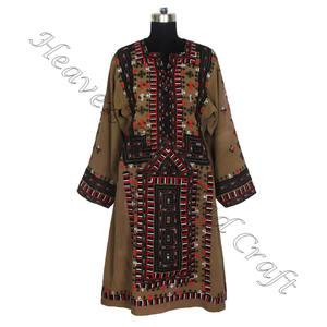 BDR060 ropa de mujer Real Balochi Kutchi vestido Floral estampado Kutchi Top/túnica/Kurta hecho a mano bohemio único vestido Real Vintage - Product Image 3