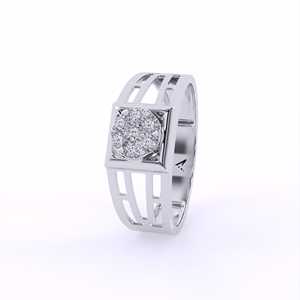 Bague double prestige moderne en diamant cultivé en laboratoire pour lui avec sertissage à griffes Élevez votre style - Product Image 5