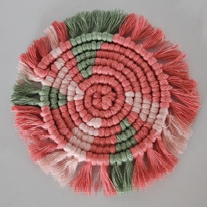 Vente en gros 100% coton macramé sous-verre fait à la main intérieur/extérieur salon décor à la maison tapis et tampons à prix compétitif - Product Image 4