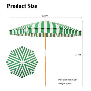 Parasol de plage moderne Amalfi de 6,5 pieds, imperméable, UPF 50+, auvent, cadre solide, parasol de soleil pour hôtel en plein air, parasol de piscine, parasol de jardin - Product Image 2