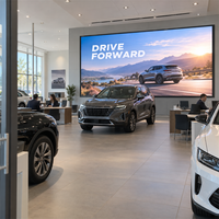 Écran mural LED incurvé sélectionnable P1.87 pour installation intérieure, panneaux d'affichage fixes pour salles d'exposition automobiles, intégration de projets OEM, fourniture