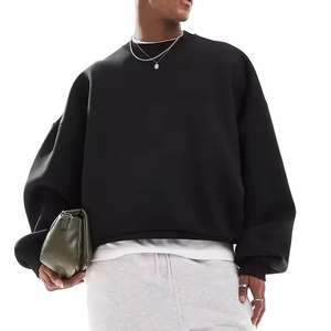 Sweat-shirt court en coton de haute qualité Streatwear pour la mode décontractée - Product Image 1