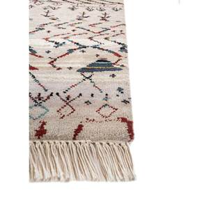 Manchaha Ivory Hand Knotted Wool Bamboo Silk <b>Rug</b> 10mm Thick Geometric Abstract Pattern for Home Hallway Rectangle Model-Les-2375 - Product Image 4