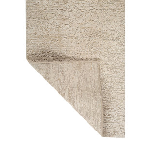 พรมขนสัตว์ผสมไหมถักมือสีเบจน้ำตาล Entropy รุ่น Esh-1524 (Cs-01) สำหรับตกแต่งบ้าน พรมห้องนั่งเล่นลายเรขาคณิต พรมรูปสี่เหลี่ยมผืนผ้าสำหรับห้องโถง - Product Image 5