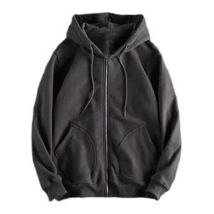 Vente chaude 2025 Nouveau Haute Qualité En Gros Logo Personnalisé Impression Coton Plaine Fermeture Éclair À Capuche Hommes Zip up pour Hommes basiques Hoodies - Product Image 1