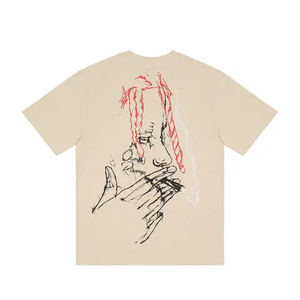 เสื้อยืดผ้าคอตตอนสีพื้นสำหรับผู้ชายพิมพ์ลายตัวอักษรแบบกำหนดเองได้100% สไตล์อินเทรนด์ - Product Image 3