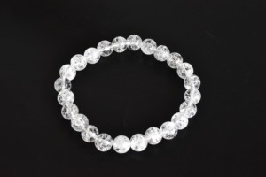 Natural Crack <b>Crystal</b> 8mm <b>Bracelet</b> Wholesale Luxury Semi Precious Gemstone Jewelry for Healing Meditation - Product Image 3