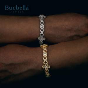 Venta caliente 15mm Iced Tapered Round Brilliant Cut Cross Devil Eyes Moissanite Pulsera para Hombres 18K Chapado en oro 925 Plata - Product Image 3