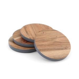 Meilleure qualité personnalisé gravable blanc rustique tige carré naturel artisanat décoratif noyer hêtre acacia sous-verre en bois pour les boissons - Product Image 4