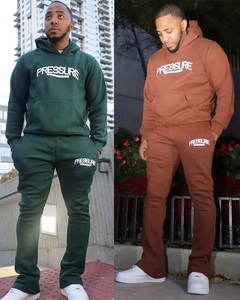 Survêtement pour hommes imprimé Slim Fit imprimé deux pièces hommes à capuche survêtement ensembles imprimé survêtement empilé hommes pull survêtement ensembles - Product Image 2